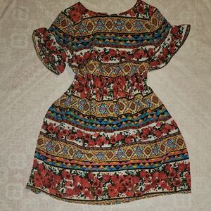 GB Girls Geometrical Floral Dress Size 6